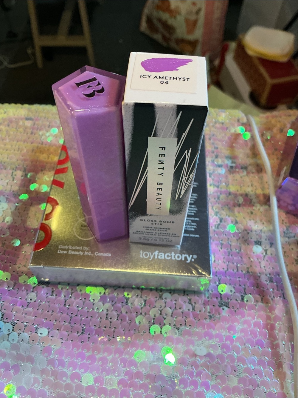 Fenty Beauty Icy Amethyst Lip Gloss Stick — Lavender Purple